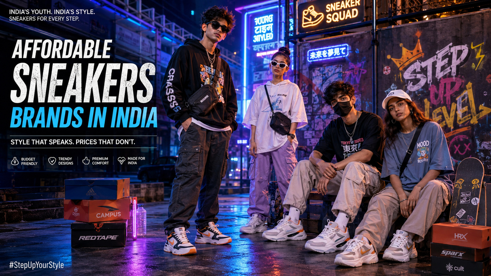 Best Budget Sneakers in India stylish affordable sneakers under 2000.