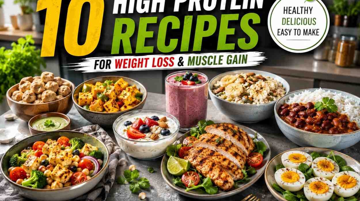High protein recipe meals for weight loss and muscle gain.