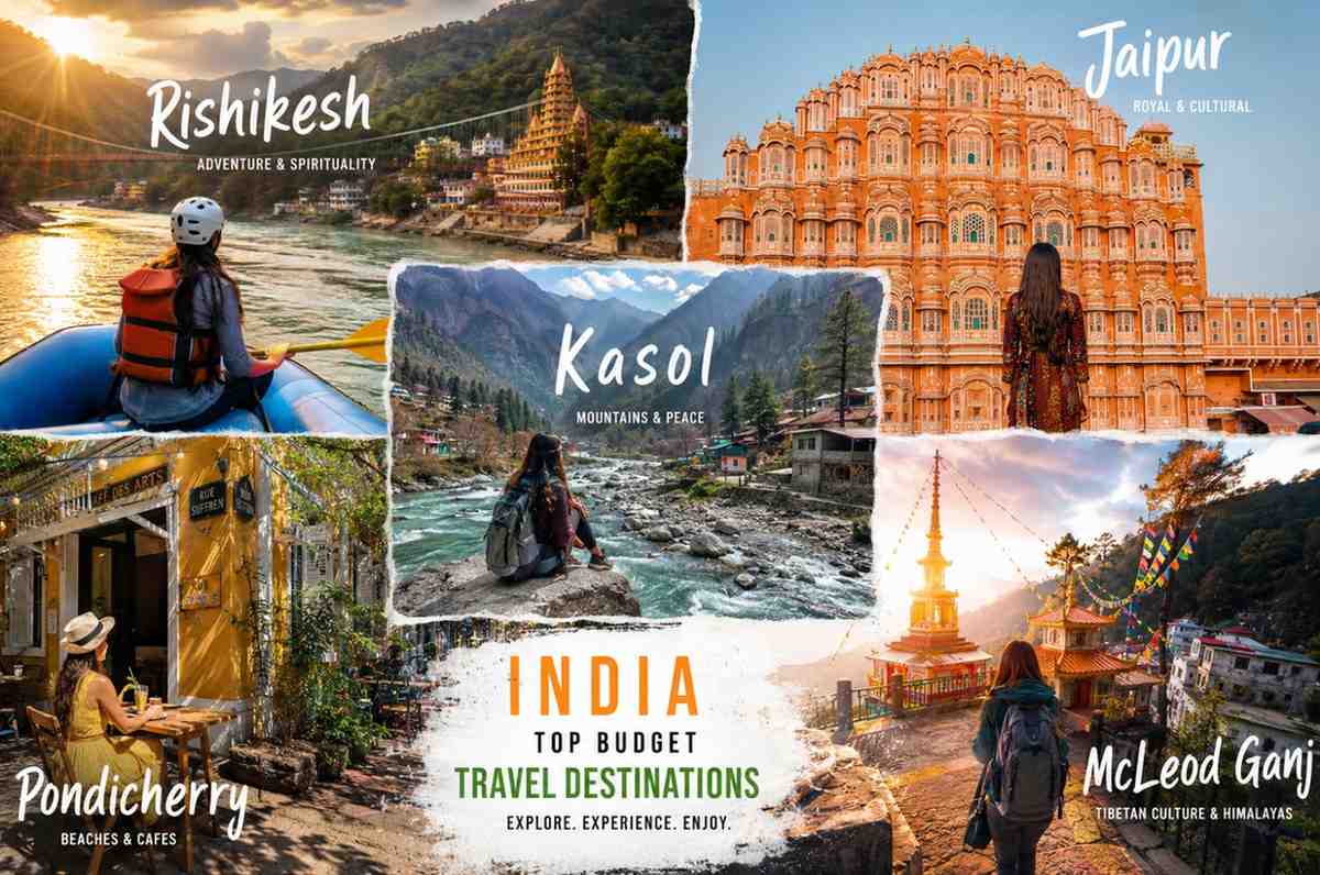 Budget Travel India destinations featuring mountains, beaches, backpackers and affordable travel experiences