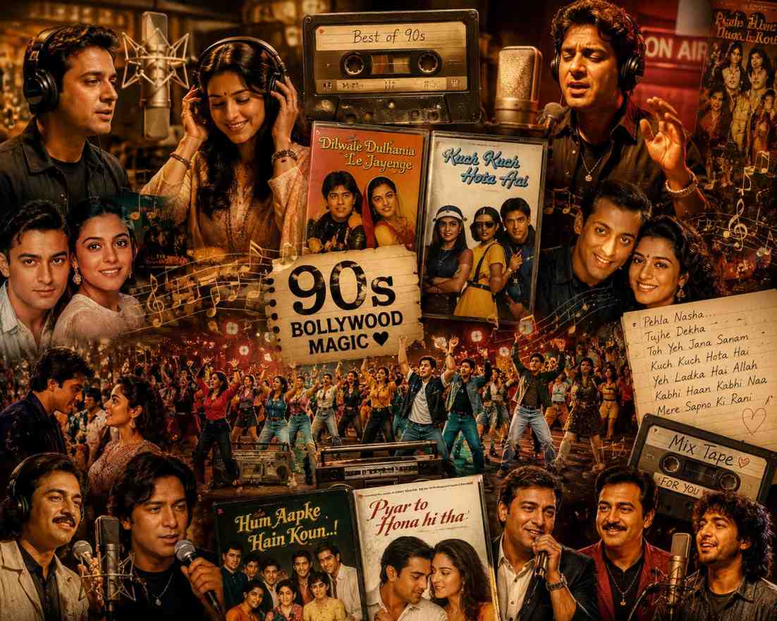 Collection of iconic 90s Bollywood songs that are still popular today